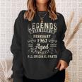 Vintage 1962 Sweatshirt zum 61. Geburtstag, Retro Look für Männer & Frauen Geschenke für Sie
