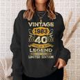 Vintage 1983 40 Year Old 40Th Birthday Mens Limited Edition Sweatshirt Gifts for Her