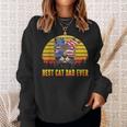 Vintage Best Cat Dad Ever Fathers Day Gifts 4Th Of July Men Sweatshirt Gifts for Her