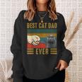 Vintage Best Cat Dad Ever Fathers Day Scottish Fold Cat Sweatshirt Gifts for Her