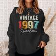 Vintage Born In 1997 Birthday Year Party Wedding Anniversary Sweatshirt Gifts for Her