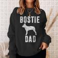 Vintage Boston Terrier Dad Gift Dog Daddy Bostie Father Sweatshirt Gifts for Her