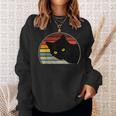 Vintage Cat 80S Retro Style For Cat Lover Cat Mom Cat Dad Sweatshirt Gifts for Her