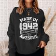 Vintage Crown Made In 1942 80 Years Of Being Awesome 80Th Birthday Sweatshirt Gifts for Her