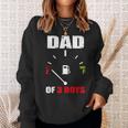 Vintage Dad Dad Of 3 Boys Battery Low Fathers Day Sweatshirt Gifts for Her