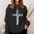 Vintage Faith Cross Tree Christian Roots Religious Christ Sweatshirt Gifts for Her