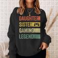 Vintage Gamer Girl Sweatshirt, Tochter & Schwester Gaming Legende Geschenke für Sie