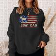 Vintage Goat Dad American Usa Flag FarmingFarmer Gift Sweatshirt Gifts for Her