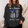 Vintage Im A Proud Air Force Bonus Dad With American Flag Sweatshirt Gifts for Her