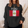 Vintage Peru Peruvian Flag Pride Gift Sweatshirt Gifts for Her
