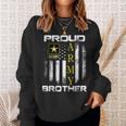 Vintage Proud Army Brother With American Flag Gift Sweatshirt Gifts for Her