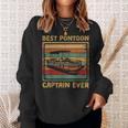 Vintage Retro Best Pontoon Captain Ever Sweatshirt Gifts for Her