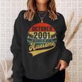 Vintage Retro October 2001 19Th Birthday Gifts 19 Years Old Sweatshirt Gifts for Her