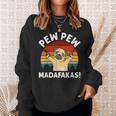 Vintage Retro Pug Pew Pew Madafakas Funny Pug Pew Pew Sweatshirt Gifts for Her