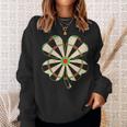 Vintage Shamrock Leaf Lucky Darts St Patricks Day Sweatshirt Gifts for Her