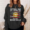 Vintage Softball Dad Like A Baseball Dad Us Flag Fathers Day Sweatshirt Gifts for Her
