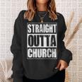 Vintage Straight Outta Church Gift Sweatshirt Gifts for Her