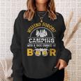Weekend Forcast Camping With A 100 Chance Of Beer Vintage Sweatshirt Gifts for Her
