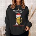 Weihnachtsmann Ein Bier Zu Bieten Sweatshirt Geschenke für Sie