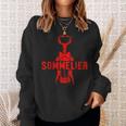 Weinkellner Restaurant Winzer Wein Kellner Korkenzieher Sweatshirt Geschenke für Sie