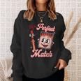 We’Re A Perfect Match Retro Groovy Valentines Day Matching Sweatshirt Gifts for Her