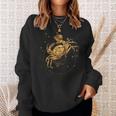 Western Zodiac Golden Cancer The Crab Sweatshirt Gifts for Her