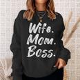 Wife Mom Boss Mama Mutter Muttertag Sweatshirt Geschenke für Sie
