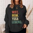 Wife Mom Yoga Legend Funny Sweatshirt Gifts for Her