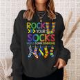 World Down Syndrome Awareness Day Rock Your Socks Sweatshirt Gifts for Her