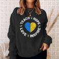 World Down Syndrome Day Awareness Ribbon Teach Hope Love T21 Sweatshirt Gifts for Her