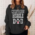 Worlds Best Beagle Dad Dog Lover Distressed Sweatshirt Gifts for Her