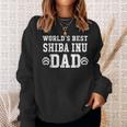 Worlds Best Shiba Inu Dad Dog Lover Pawprint Sweatshirt Gifts for Her