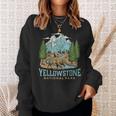 Yellowstone Us National Park Wolf Bison Bear Vintage Gift Sweatshirt Gifts for Her