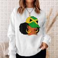 Afro Patriotic Jamaica Flag Jamaica Girls Rock Jamaica Sweatshirt Gifts for Her