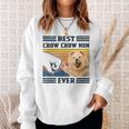 Best Chow Chow Dog Mom Ever Bump Fit Funny Dog Lover Gift Sweatshirt Gifts for Her