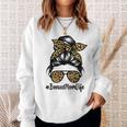 Bonus Mom Life Leopard Messy Bun Stepmom Mothers Day Sweatshirt Gifts for Her