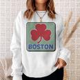 Boston Shamrock St Patrick’S Day Sweatshirt Gifts for Her
