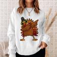 Dabbing Turkey Thanksgiving Funny Cute Sweatshirt Gifts for Her