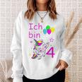 Einhorn Sweatshirt für Mädchen 4 Jahre, Zauberhaftes Einhorn-Motiv Geschenke für Sie
