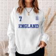 England Soccer Jersey Number Seven British Flag Futebol Fan Men Women Sweatshirt Graphic Print Unisex Gifts for Her