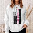 Fight Breast Survivor American Flag Breast Cancer Awareness Sweatshirt Gifts for Her Fight Breast Survivor American Flag Breast Cancer Awareness Sweatshirt Gifts for Her
