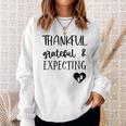 Funny Pregnancy Thanksgiving Graphic Thankful Grateful A Men Women Sweatshirt Graphic Print Unisex Gifts for Her