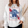 Funny Redneck Pure White Trash Sweatshirt Gifts for Her