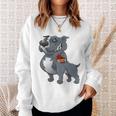 Grey Pitbull I Love Mom Sweatshirt Gifts for Her
