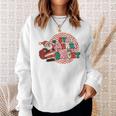 Groovy Stay Merry And Bright Lightning Bolt Santa Christmas Men Women Sweatshirt Graphic Print Unisex Gifts for Her