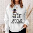 Hot Girl Mom Summer Snack Wine In Bed By Nine Quote Women Sweatshirt Gifts for Her
