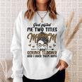 I Have Two Titles Mom Science Teacher Mothers Day Leopard Sweatshirt Gifts for Her