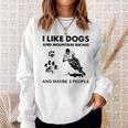 I Like Dogs And Mountain Biking And Maybe 3 People V2 Men Women Sweatshirt Graphic Print Unisex Gifts for Her