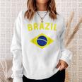 I Love Brazil Minimalist Brazilian Flag Men Women Sweatshirt Graphic Print Unisex Gifts for Her