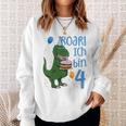 Kinder T-Rex 4. Geburtstag Sweatshirt, Lustiges Dino 4 Jahre Motiv Geschenke für Sie